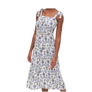 Women’s GAP Floral Tie Strap Sundress A-Line Cottagecore Boho Summer Dress Sz 16